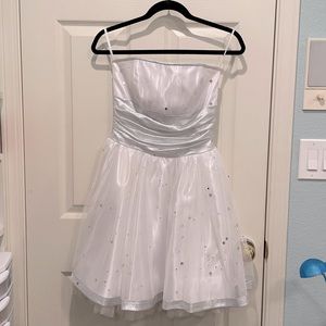 Jessica Mclintock strapless confetti sparkle dress